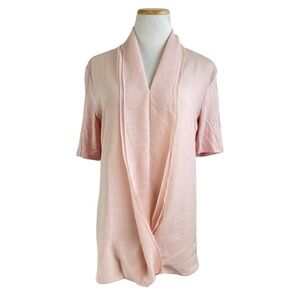 Halston Pink Sheer Blouse